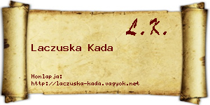 Laczuska Kada névjegykártya